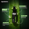  flaunt your ink soothing gel with green gel and text on a dark green background