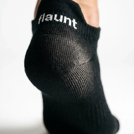 Flaunt Socks heel and cuff close up