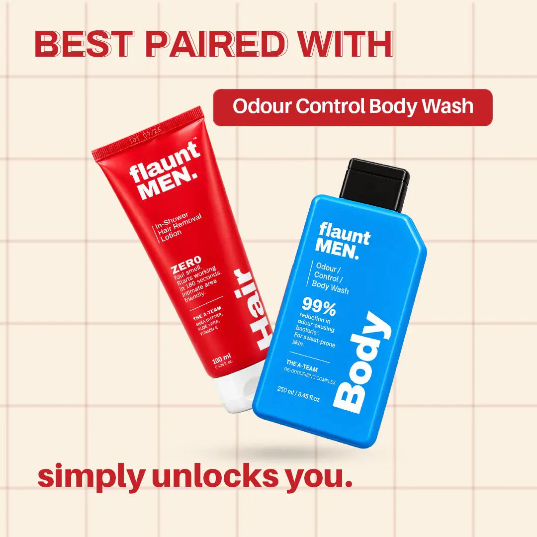 Best paired with the Odour Control Body Wash, flaunt MEN.